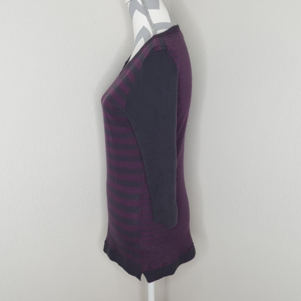 Oonagh Purple and Gray Cashmere Sweater - Picture 3 of 8